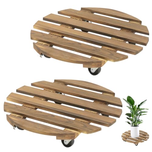 2 Stücke Pflanzenroller, Blumenroller 30cm Rund Rollbrett Pflanzen 100 Kg Tragkraft, Pflanzenroller Outdoor, Blumentopf Untersetzer mit Rollen für Außenbereich + Innenbereich Rollbrett Pflanzen 2 Stücke Pflanzenroller, Blumenroller 30cm Rund Rollbrett Pflanzen 100 Kg Tragkraft, Pflanzenroller Outdoor, Blumentopf Untersetzer mit Rollen für Außenbereich + Innenbereich Rollbrett Pflanzen von Peelanmall