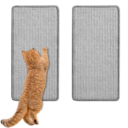 Kratzmatte Katze, Sisal Kratzteppich, Selbstklebend Kratzteppich Katze Wand, Kratzmatte Katze Sofa, DIY Climbing Cat Scratcher, Katzen Kratzbrett, Geeignet für Sofamöbeltüren, 2 Stück (Grau 50*25cm) Kratzmatte Katze, Sisal Kratzteppich, Selbstklebend Kratzteppich Katze Wand, Kratzmatte Katze Sofa, DIY Climbing Cat Scratcher, Katzen Kratzbrett, Geeignet für Sofamöbeltüren, 2 Stück (Grau 50*25cm) von Peelanmall
