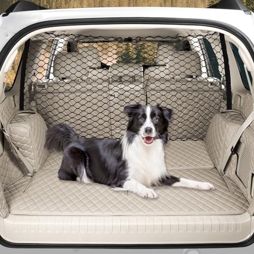 Auto Schutznetz Barriere Trennnetz,Tragbares Doppelschicht Auto Sicherheitsnetz,Universal Haustier Trenngitter Einstellbar Oxford Stoff Hunde Netz für Auto für den Hinteren Bereich des Autositzes Auto Schutznetz Barriere Trennnetz,Tragbares Doppelschicht Auto Sicherheitsnetz,Universal Haustier Trenngitter Einstellbar Oxford Stoff Hunde Netz für Auto für den Hinteren Bereich des Autositzes von Peiaw