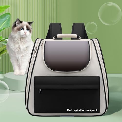 Erweiterbar Katzenrucksack Hunderucksack für Katzen Hunde bis 7kg,Groß Katzen Rucksack Faltbare Haustier Rucksack,Katzentasche für Kleine Hunde,Schwarz Erweiterbar Katzenrucksack Hunderucksack für Katzen Hunde bis 7kg,Groß Katzen Rucksack Faltbare Haustier Rucksack,Katzentasche für Kleine Hunde,Schwarz von Peiaw