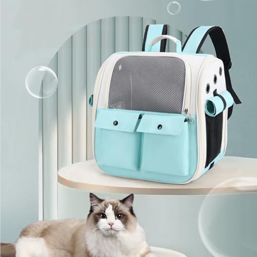 Haustier Rucksack mit Netzfenster,Tragbare und Faltbare Katzentasche,Atmungsaktive und Leichte Hundetasche,Wasserdichtes Oxford-Tuch mit Viel Platz,Multifunktionales Rutschfestes von Peiaw