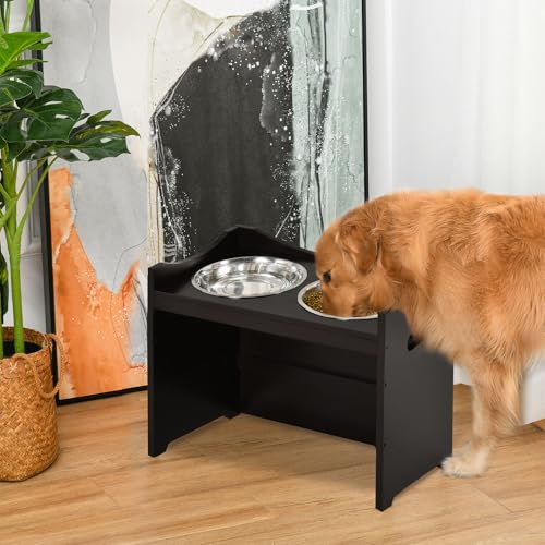 Hundefutterstation mit 2 Edelstahlschalen,Elevated Pet Bowl Stand für Hunde,Futternapf Höhenverstellbar mit Tragegriffen & Stauraum,Erhöhtes Futterstation für Hunde und Katzen Hundefutterstation mit 2 Edelstahlschalen,Elevated Pet Bowl Stand für Hunde,Futternapf Höhenverstellbar mit Tragegriffen & Stauraum,Erhöhtes Futterstation für Hunde und Katzen von Peiaw