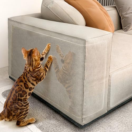 Katze Kratzschutz,Kratzfolie Katzen Selbstklebend,Transparente Anti Kratz Folie für Katzen,Kratzer für Sofa von Katzen,AntiKratz Tape für Möbel Couch Sofa Wand Tür Schutz (47 * 60cm, Ledersofa) von Peiaw