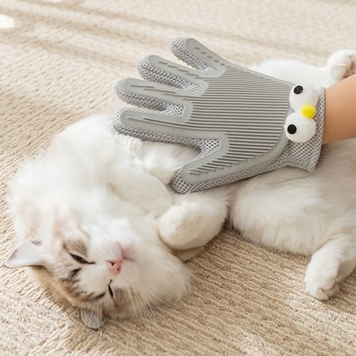 KatzenKämme Handschuh 2-in-1,Handschuhe zur Tierhaarentfernung,Tierhaarentferner Doppelseitige Antistatische Haustier Handschuh,5-Finger Design & Atmungsaktives Netz,Ideal für Baden, Sofa & Kleidung KatzenKämme Handschuh 2-in-1,Handschuhe zur Tierhaarentfernung,Tierhaarentferner Doppelseitige Antistatische Haustier Handschuh,5-Finger Design & Atmungsaktives Netz,Ideal für Baden, Sofa & Kleidung von Peiaw