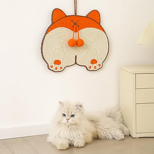 Kratzbretter Katze,Selbstklebend Kratzmatten für Katzen,Niedliches Kaninchen/Corgi-Design,Kratzbrett Katze Mit Klingelball & Katzenminze,Kratzmatte für Sofa,Wand und Möbel (Corgi-Hintern:40 cm×33,8cm) Kratzbretter Katze,Selbstklebend Kratzmatten für Katzen,Niedliches Kaninchen/Corgi-Design,Kratzbrett Katze Mit Klingelball & Katzenminze,Kratzmatte für Sofa,Wand und Möbel (Corgi-Hintern:40 cm×33,8cm) von Peiaw