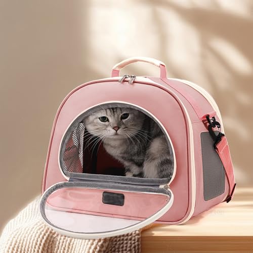 Transportbox Katze Katzentransportbox,Katzentransporttasche Haustiertragetasche Katzentragetasche Katzentasche für Kleine Katzen und Hunden Welpen,Transport Tasche mit Schultergurt von Peiaw