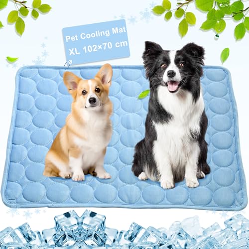 Pejoye Kühlmatte Hund & Katzen EIS Silber Hunde Kühlmatte Zerstreut Wärme von Ihrem Haustier Halten Sie Sie in Der Warmen Sommerwetter Kühl von Pejoye