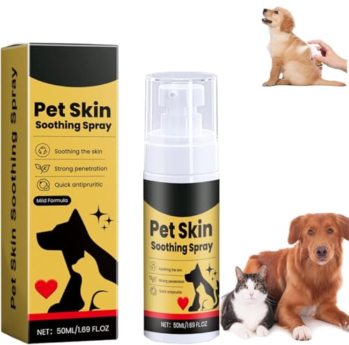 Pet Skin Treatment Spray,Dogs Skin Repair Spray,Itch Relief Sprays,Pet Wound Care Spray,Helps Alleviate Allergies Dry Itchy Skin for Dogs and Cats (1 Pcs) von Pelinuar