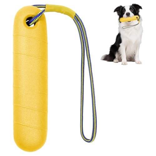 Hundespielzeug, Wasserspielzeug Hund, 22 cm Wasser Interaktives Hundespielzeug, Spielzeug Hund, Hundespiel Wasserspielzeug mit Nylon Rope, Hunde Wasserspielzeug für Mittelgroße, Große Hunde (Gelb) von Pellinch