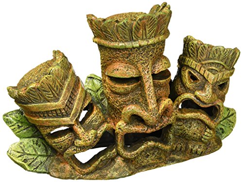 Pen Plax RRT4 Aquarium-Dekoration Tiki Tribe, 1 Count (Pack of 1) von Penn-Plax