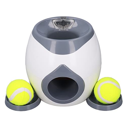 PenRux Hundeballwerfer, Automatischer Ballwerfer aus Kunststoff für Hunde, Interessante Interaktive Hunde-Tennisballmaschine mit 2 Tennisplätzen für das Hundetraining von PenRux