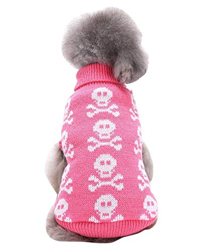 Hunde Hoodie Kapuzenpullover Soft Bequem Sweatshirt Katze Hund Pullover Haustier Mantel Hund Jumper Weihnachten Pink 2 2XL von PengGengA