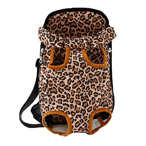 PengGengA Beine Out Hunderucksack Haustier Reise Rucksack Atmungsaktiv Tragetasche Hund Für Wander-Kampagne Tägliche Verwendung Leopard M von PengGengA