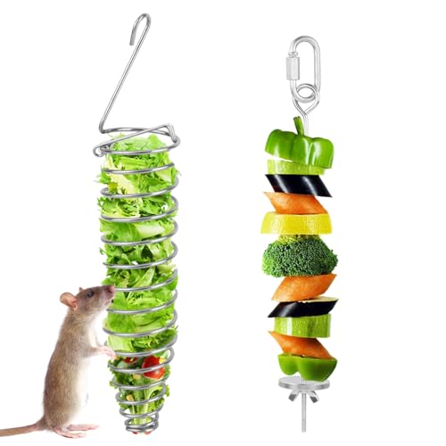 Penitue 2stk Ratten-Beschäftigungs-Spielzeug, Zinklegierung Vogel-Obst-Gemüse-Halter Hängender Vogelfutter-Langsamfütterer Ratten-Futter-Suchspiel Käfigzubehör für Mäuse Hamster Papagei Penitue 2stk Ratten-Beschäftigungs-Spielzeug, Zinklegierung Vogel-Obst-Gemüse-Halter Hängender Vogelfutter-Langsamfütterer Ratten-Futter-Suchspiel Käfigzubehör für Mäuse Hamster Papagei von Penitue