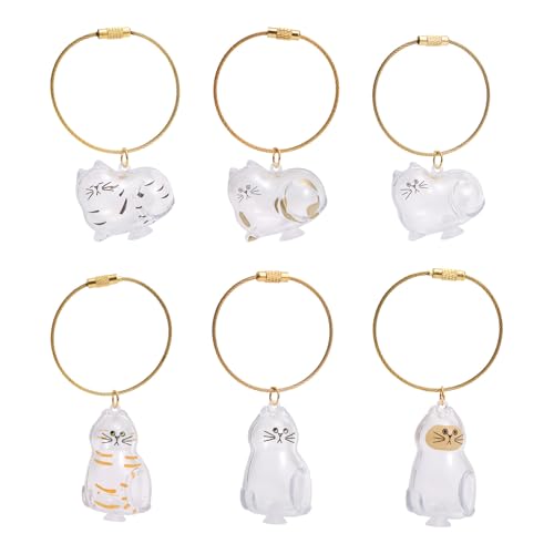 Penitue 6stk Katzenhaar-Schlüsselanhänger-Set, Transparent Fell-Erinnerungs-Anhänger Tragbar Haustierhaar-Aufbewahrungsflasche Einzigartig Erinnerungs-Amulett Katzenliebhaber-Gedenkgeschenk Penitue 6stk Katzenhaar-Schlüsselanhänger-Set, Transparent Fell-Erinnerungs-Anhänger Tragbar Haustierhaar-Aufbewahrungsflasche Einzigartig Erinnerungs-Amulett Katzenliebhaber-Gedenkgeschenk von Penitue