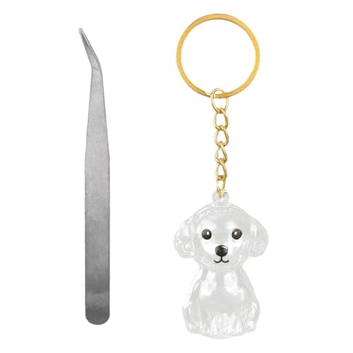 Schlüsselanhänger zum Sammeln von Hundehaaren mit Pinzette, Transparente Aufbewahrungsflasche für Tierhaare Gedenkanhänger Süßes Tier Andenken für Hundebesitzer und Tierliebhaber Schlüsselanhänger zum Sammeln von Hundehaaren mit Pinzette, Transparente Aufbewahrungsflasche für Tierhaare Gedenkanhänger Süßes Tier Andenken für Hundebesitzer und Tierliebhaber von Penitue