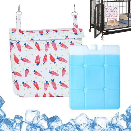 Penlimly Bunny Cooling Matte | Kaninchen Welpen Kühlunterlage | Tragbares Waschbares Kühlkissen für Schlafzimmer Auto Garten Zwinger Sommer Innenbereich Laufstall Sofa von Penlimly