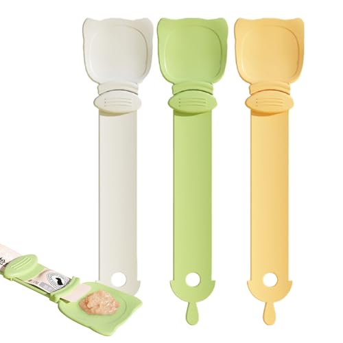 Penlimly Cat Strip Quetschlöffel, Cat Strip Feeder | Squeeze Scoop für Haustierfütterung - Multifunktionaler hängender Futterlöffel für Haustiere mit Haken, arbeitssparender Futterlöffel zum von Penlimly