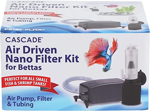 Penn-Plax Cascade Nano Aquarium Filter & Air Pump Kit for Bettas – Also Perfect for Small Fish and Shrimp Tanks – Flow Rate of 1.2 L/Min von Penn-Plax