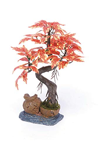 Penn-Plax Dekoelement für Aquarien, Bonsai-Baum, 20 cm, rot von Penn-Plax