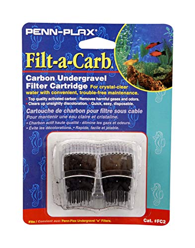Penn-Plax FC2 filt-a-carb für Multi-Pore und unter Kies E Filter (2 Stück) von Penn-Plax