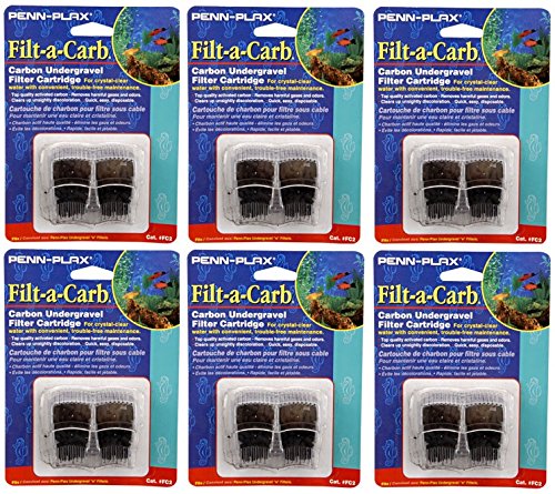 Penn Plax Filt-A-Carb für mehrporige und Untergravel "E" Filter, insgesamt 12 Stück (6 Packungen mit 2 Stück pro Packung) von Penn-Plax
