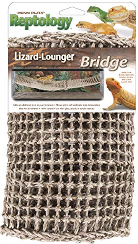 Penn-Plax Reptology Eidechsenliegenbrücke – 100% natürliche Seegrasfaser – ideal für Bartagrachen, Anoles, Geckos und andere Reptilien – extra groß von Penn-Plax