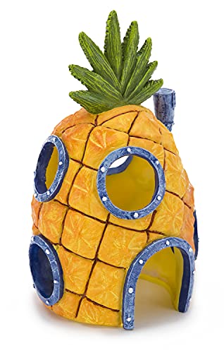 Penn-Plax Spongebob Schwammkopf offiziell Lizenziertes Aquarium Ornament – Spongebob's Ananashaus – groß von Penn-Plax