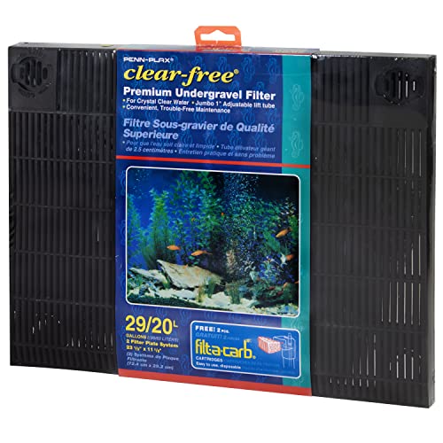 Penn-Plax Transparenter Premium Unterkies Aquariumfilter (UGF) - Süß- und Salzwasserfest - geeignet für 29 Gallonen Tanks, Blau von Penn-Plax