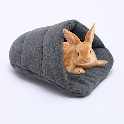 PenuSpt Warmes Meerschweinchen Haus Meerschweinchen Zubehoer Kleine Tier Plüsch Höhle Kuschelbett MeerschweinchenKaninchen Zubehoer Hamster Zubehör (grau) von PenuSpt