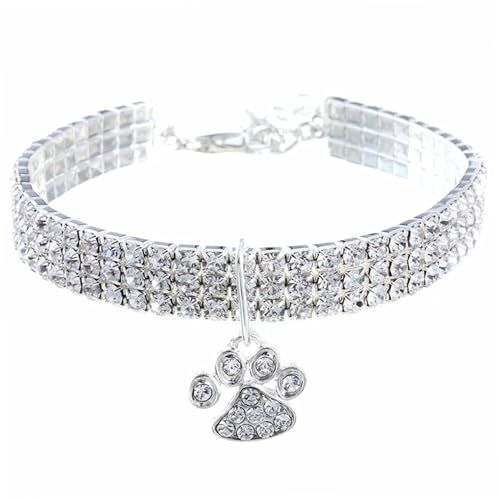 Diamanthundkragen, Anhänger für elastische Herzkrallen, verstellbare Katzenkettenkragen, zarte Hundehalskette mit Herzpfoten Pendellschmuck für Hunde & Katzen/s Diamanthundkragen, Anhänger für elastische Herzkrallen, verstellbare Katzenkettenkragen, zarte Hundehalskette mit Herzpfoten Pendellschmuck für Hunde & Katzen/s von Peosaard