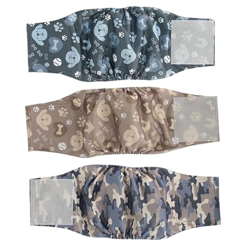 Peosaard Hundebauchbänder, 3pcs Hundeknowne, männliche Hunde Wraps, Welpenwindelnhosen, Hundeknowlen Männlich, Hundewindeln, Waschbecken Hundehose/L Peosaard Hundebauchbänder, 3pcs Hundeknowne, männliche Hunde Wraps, Welpenwindelnhosen, Hundeknowlen Männlich, Hundewindeln, Waschbecken Hundehose/L von Peosaard