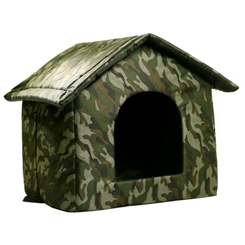 Peosaard Katzenhaus im Freien, isolierte Wildkatze, große wetterfeste Katzenhäuser für Katzen im Freien/Innenräumen - 14x14x14 Peosaard Katzenhaus im Freien, isolierte Wildkatze, große wetterfeste Katzenhäuser für Katzen im Freien/Innenräumen - 14x14x14 von Peosaard
