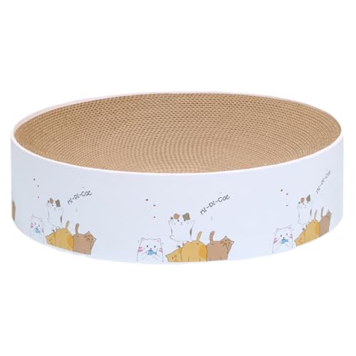 Peosaard Katzenkratzer, Katzenkratzbett 16 x 4 Zoll Runde Katzenkratzer Ergonomische Katzenkratzer -Cartoon -Muster kratzfestes Wellpapier Kratzer für Katzen, Katzenkratzpolster Peosaard Katzenkratzer, Katzenkratzbett 16 x 4 Zoll Runde Katzenkratzer Ergonomische Katzenkratzer -Cartoon -Muster kratzfestes Wellpapier Kratzer für Katzen, Katzenkratzpolster von Peosaard