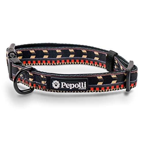 Pepolli Hundehalsband verstellbar | für Französische Bulldogge, Frenchie, Frenchbulldog, Mops | Gr. M (Indiana) von Pepolli by Barf&Co.