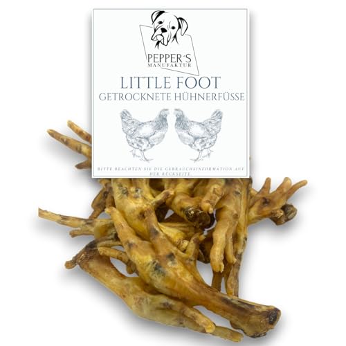 Little Foot – 100% Huhn für köstliche Kauvergnügen. Die schonend getrockneten Hühnerfüße, bieten Ihrem Hund einen hochwertigen, naturbelassenen Kausnack mit vielen gesundheitlichen Vorteilen (500g) von Pepper´s Manufaktur