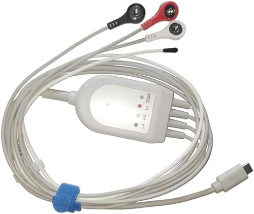 Pepultech Ersatzteile für Tierärztliche Monitore, kompatibel mit AM6200 und AM4100 Überwachungsgeräten, EKG-Sonden-Sensor, wiederverwendbare Blutdruckmanschette, SPO2-Sonden-Sensor (EKG-Sensor-Problem von Pepultech