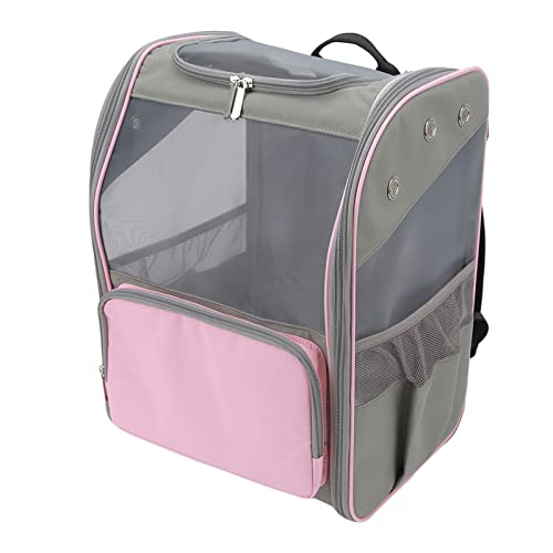 PerGar Haustiertrage-Rucksack, Atmungsaktiver Katzen-Hundetrage-Rucksack, Haustier-Rucksack-Tasche, für Wanderungen, Reisen, Outdoor, Hält Haustiere Bis zu 16,5 Pfund (Rosa) von PerGar