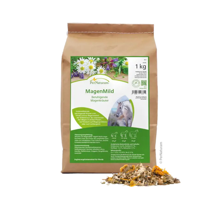 PerNaturam MagenMild Pferd 1 kg Beruhigende Kräuter für den Magen PerNaturam MagenMild Pferd 1 kg Beruhigende Kräuter für den Magen von PerNaturam