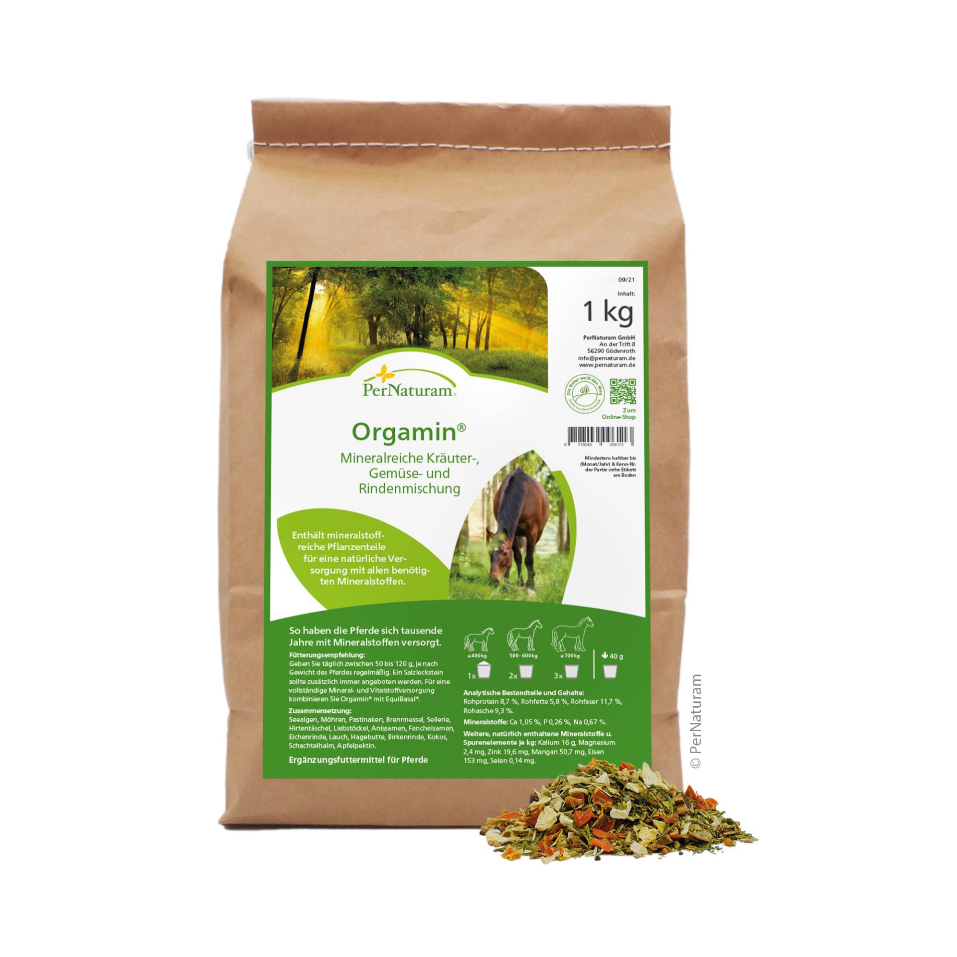 PerNaturam Orgamin 1kg Alternative zum Mineralfutter PerNaturam Orgamin 1kg Alternative zum Mineralfutter von PerNaturam