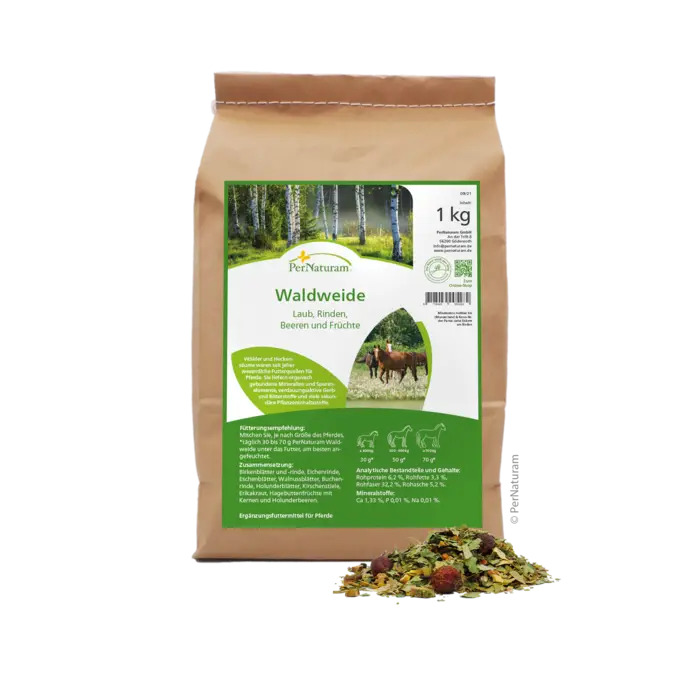PerNaturam Waldweide 1 kg Natürliches Futter aus Blättern, Rinden und Früchten PerNaturam Waldweide 1 kg Natürliches Futter aus Blättern, Rinden und Früchten von PerNaturam