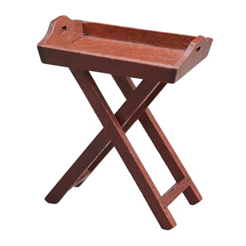 Perfeclan 1:12 Puppenhaus Tablett Modell,Puppenzubehör mit Ständer,Zubehör Spielzeug,Puppenhaus Modellmöbel im Maßstab 1:12,Beistelltisch Modell, Kaffeefarbe Perfeclan 1:12 Puppenhaus Tablett Modell,Puppenzubehör mit Ständer,Zubehör Spielzeug,Puppenhaus Modellmöbel im Maßstab 1:12,Beistelltisch Modell, Kaffeefarbe von Perfeclan