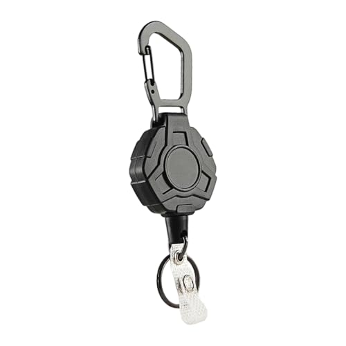 Perfeclan Einziehbarer Schlüsselanhänger, Schlüsselanhänger, Zubehör, Abzeichenhalter mit 23,62 Zoll Stahlkordel für Picknick, Wandern, Erwachsene, den Perfeclan Einziehbarer Schlüsselanhänger, Schlüsselanhänger, Zubehör, Abzeichenhalter mit 23,62 Zoll Stahlkordel für Picknick, Wandern, Erwachsene, den von Perfeclan