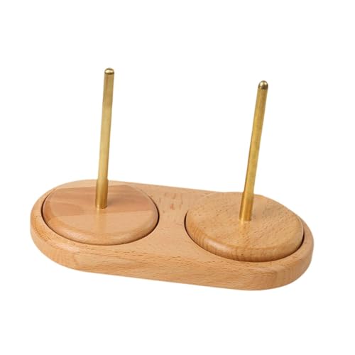 Perfeclan Garnhalter aus, Garnstranghalter, Nähwerkzeug, hält 2 Garne, Holzständer, Spender für Heimstricken, Basteln, Nähen, Häkeln von Perfeclan