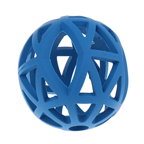 Perfeclan Gitterball aus Gummi für Hunde und Hündchen, 3 Größen auswählbar, Blau - L von Perfeclan