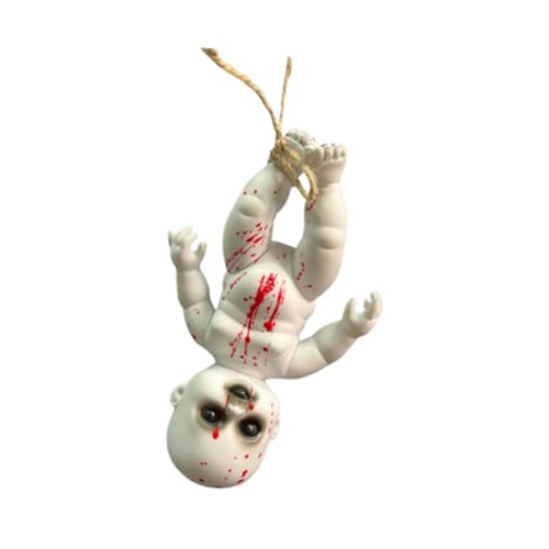 Perfeclan Gruselige Halloween-Puppe, gruselige Requisiten, realistisch zum Aufhängen mit Seil, Spukpuppe, Puppen für drinnen und draußen, Spukhaus, Zuhause, Junge Groß von Perfeclan