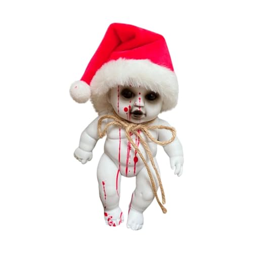 Perfeclan Gruselige Halloween-Puppe, gruselige Requisiten, realistisch zum Aufhängen mit Seil, Spukpuppe, Puppen für drinnen und draußen, Spukhaus, Zuhause, Weihnachtsmann Groß von Perfeclan