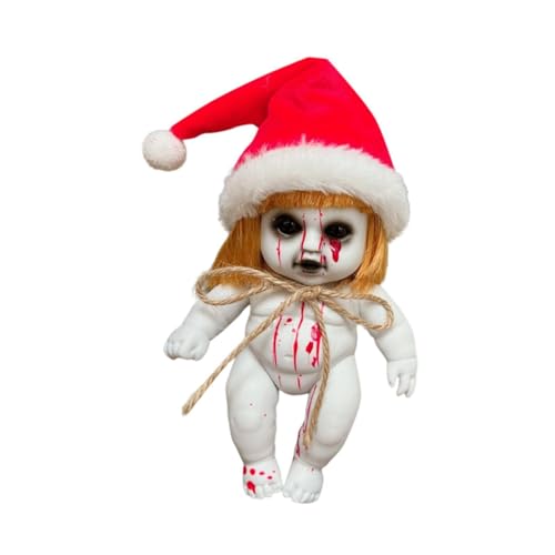 Perfeclan Gruselige Halloween-Puppe, gruselige Requisiten, realistisch zum Aufhängen mit Seil, Spukpuppe, Puppen für drinnen und draußen, Spukhaus, Zuhause, Weihnachtsmannmädchen Klein Perfeclan Gruselige Halloween-Puppe, gruselige Requisiten, realistisch zum Aufhängen mit Seil, Spukpuppe, Puppen für drinnen und draußen, Spukhaus, Zuhause, Weihnachtsmannmädchen Klein von Perfeclan