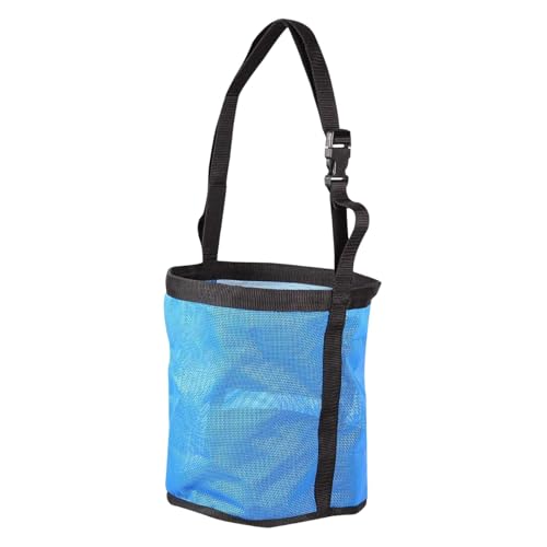 Perfeclan Pferdespeisetasche, Getreidesbeutel, Maschen, groß, Geräte, atmungsaktiv, Heuhändler, Heubeutel für Reitfutter langsam im Freien im Freien im Freien, Blau von Perfeclan
