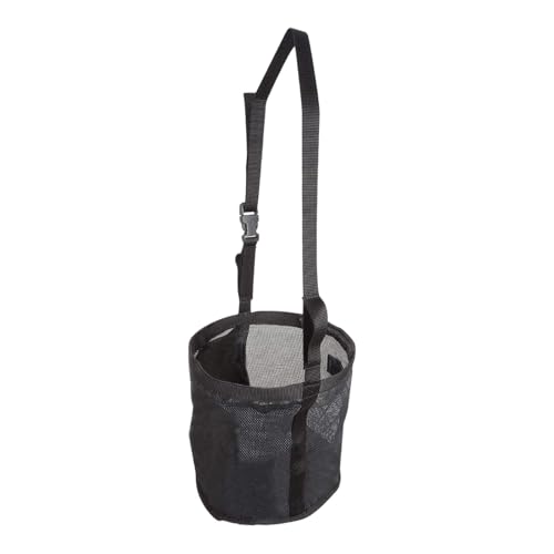 Perfeclan Pferdespeisetasche, Getreidesbeutel, Maschen, groß, Geräte, atmungsaktiv, Heuhändler, Heubeutel für Reitfutter langsam im Freien im Freien im Freien, Schwarz von Perfeclan